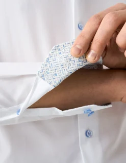GEOMETRIC SLIM FIT EFFECT SIGNATURE TWILL SHIRT