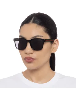 GG0417SK BLACK D-FRAME SUNGLASSES