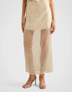 GIANNA EMBELLISHED MIDI SKIRT