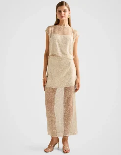 GIANNA EMBELLISHED MIDI SKIRT