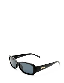GIGGLEMUG BLACK RECTANGLE SMOKE MONO POLARIZED SUNGLASSES