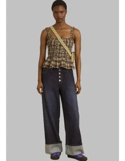 GIGI BAGGY WIDE TURN-UP JEANS