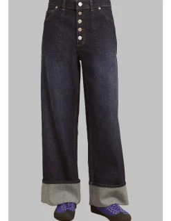 GIGI BAGGY WIDE TURN-UP JEANS