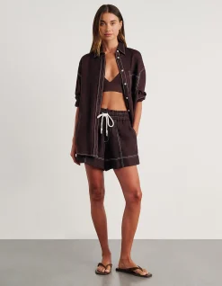 GIGI LINEN PULL ON SHORT
