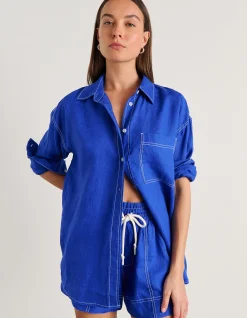 GIGI LINEN RELAXED LONG SLEEVE SHIRT