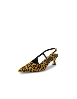 Gild Leopard Cut Out Slingback Heels
