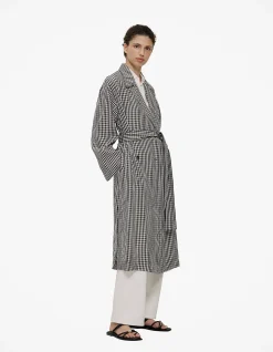 Gingham Lightweight Trench Coat