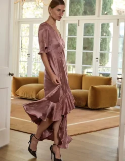 Gisele Flounce Sleeve Midi