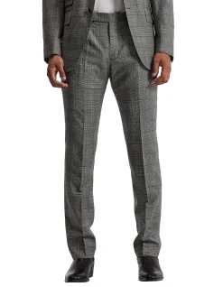 GLEN CHECK SUIT PANTS