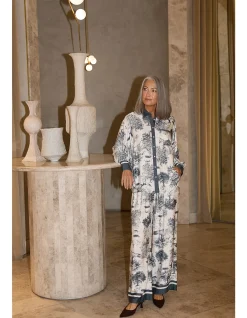 Glenda Slate Toile Relaxed Viscose Shirt