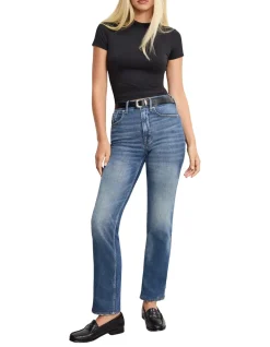 Good Icon High Rise Straight Ankle Jeans 71 cm