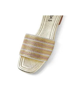 Gracey Multi Metallic Slide Sandals