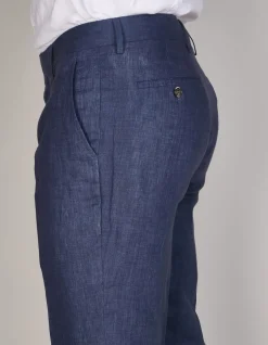 GRANT NAVY LINEN TROUSER