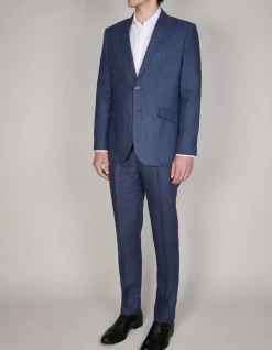 GRANT NAVY LINEN TROUSER
