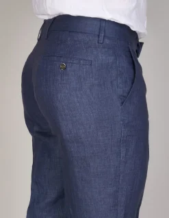 GRANT NAVY LINEN TROUSER