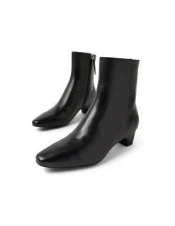Gravitas Chisel Toe Leather Ankle Boots