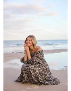 Grenadine Tiered Cotton Midi Dress