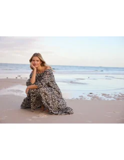 Grenadine Tiered Cotton Midi Dress
