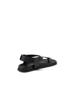 Hallee Buckled Leather Thong Sandals