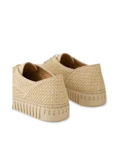 Hamburg Raffia Lace Up Casual Sneakers