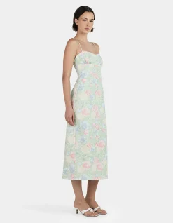 HANNAH LINEN MIDI DRESS