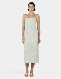 HANNAH LINEN MIDI DRESS