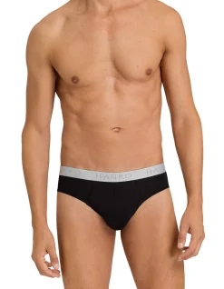 HANRO 2 PACK BLACK BRIEF