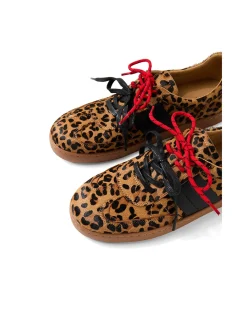 Harvey Leopard Lace Up Casual Sneakers