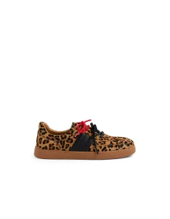 Harvey Leopard Lace Up Casual Sneakers