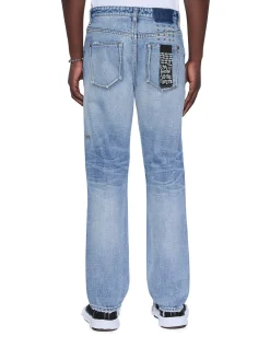 Hazlow Dakota Blue Relaxed Straight Leg Jeans