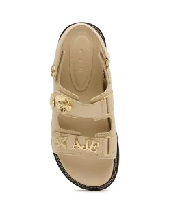 Heather Charm Leather Platform Sandal
