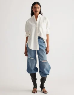 HEATHER OXFORD OVERSIZED SHIRT