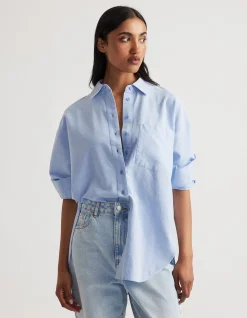 HEATHER OXFORD OVERSIZED SHIRT