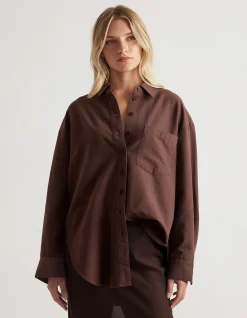 HEATHER OXFORD OVERSIZED SHIRT