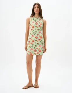 Heidi Pistachio Bloom Jersey Mini Dress