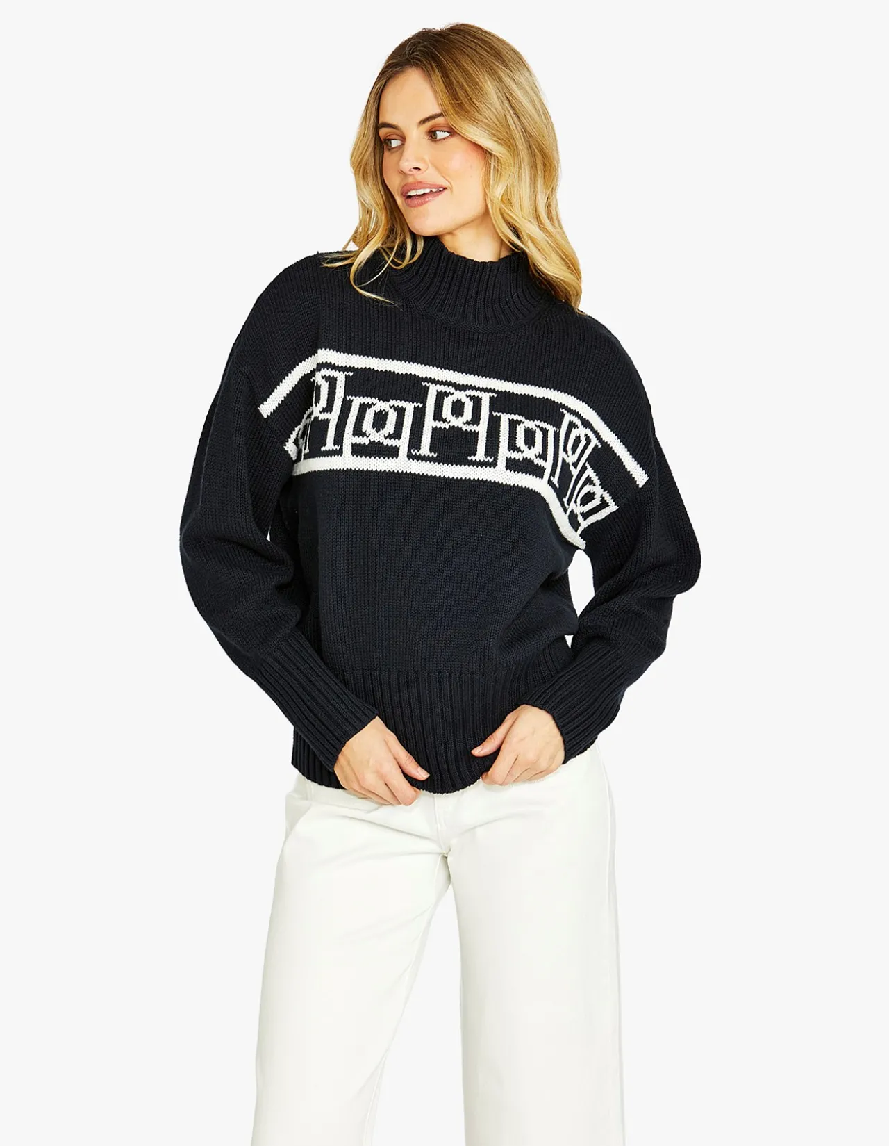 Heritage Mock Neck Cotton Knit Pullover