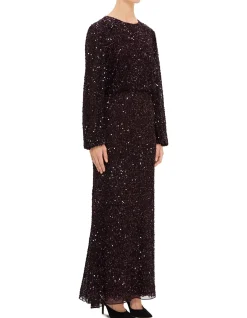 HIGH NECK BISHOP SLEEVE BLOUSON GOWN
