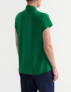 HIGH NECK SHORT SLEEVE TOP