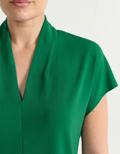 HIGH NECK SHORT SLEEVE TOP