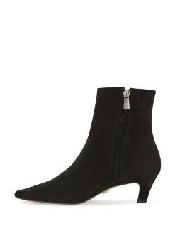 Honora Black Suede Leather Ankle Boot