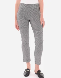Houndstooth Bengaline Slim Crop Pant