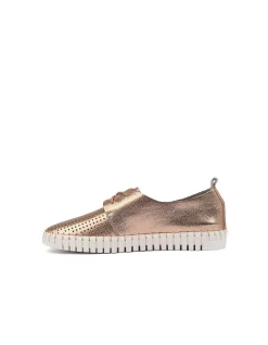 Husto Perforated Lace Up Leather Sneakers