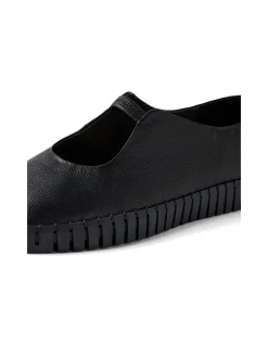 Hylow Soft Leather Elastic Strap Flats