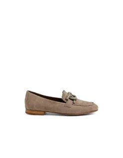 Idyllic Linked Hardware Suede Loafers