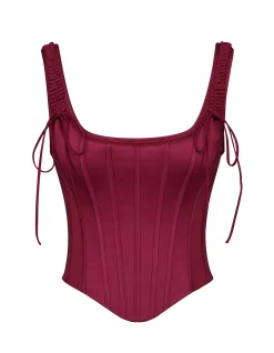 'IMAN'SATIN CORSET TOP