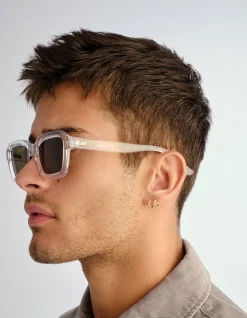 IMPOSSIBLE CLEAR SQUARE GREEN MONO SUNGLASSES