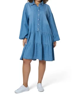 INDIGO TONIC - EMER DENIM MINI DRESS