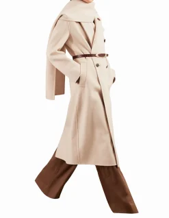 Indira Long Scarf Blindseam Coat