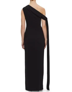 Irina One Shoulder Maxi Dress Black