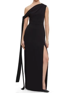 Irina One Shoulder Maxi Dress Black